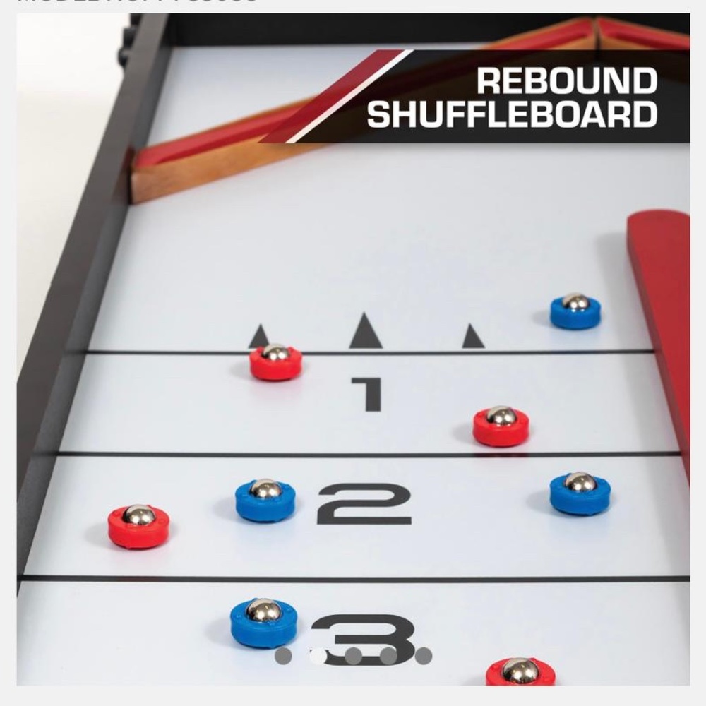 Table Tennis & Rebound Shuffle Board.